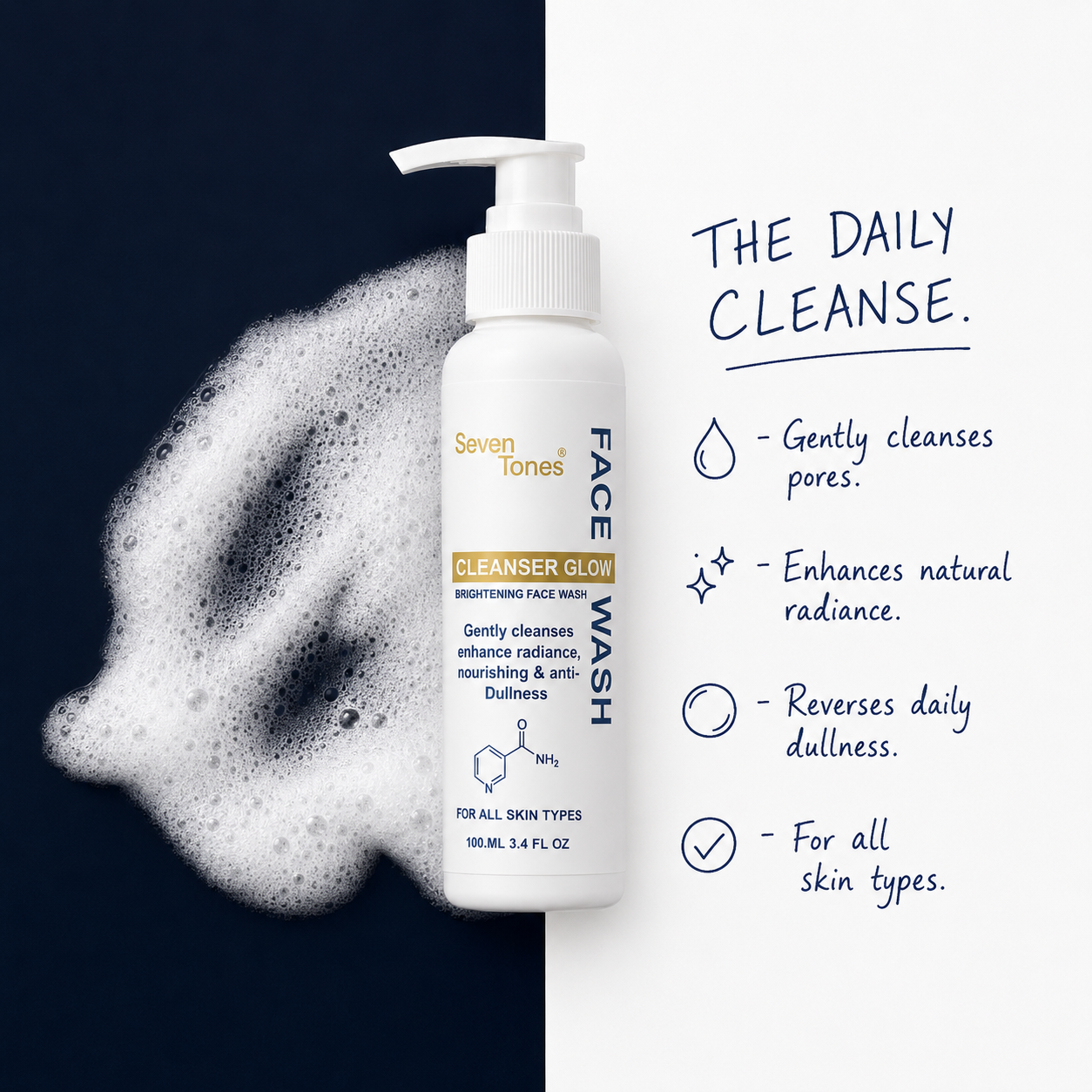 Cleanser Glow Brightening Face Wash Seven Tones