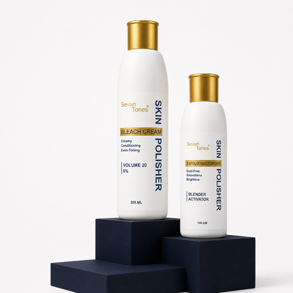 Skin Polisher Exfoliating Kit (Bleach Cream + Activator) Seven Tones